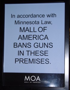 No Gun Sign - Mall of America